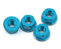 M4 Flanged Wheel Nut (Blue)