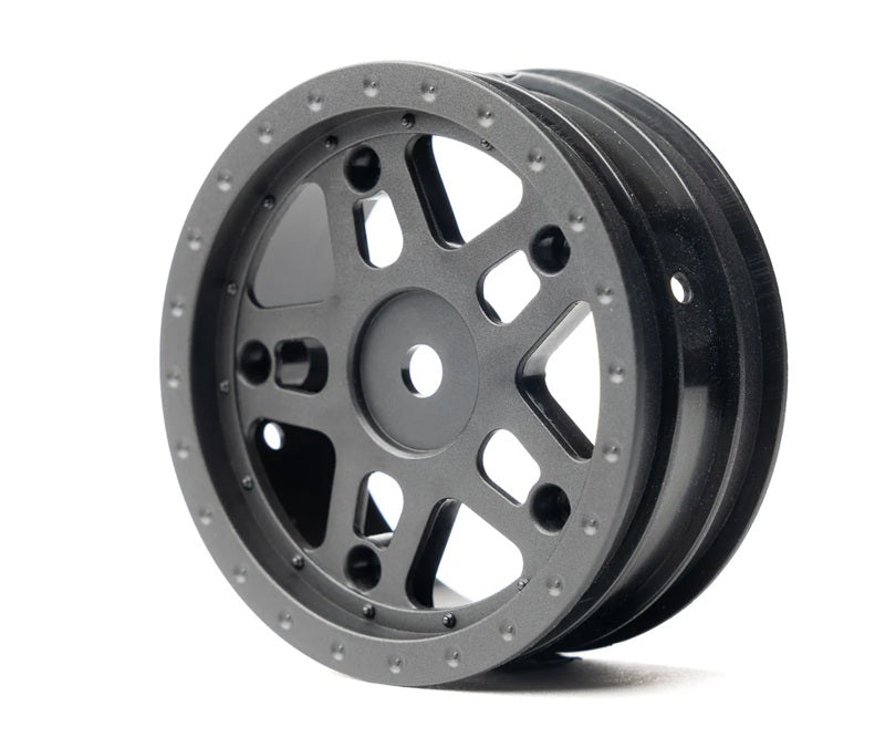 1/10 Whiplash Front 2.2" 12mm Sprint Car Wheels (2) (Black)