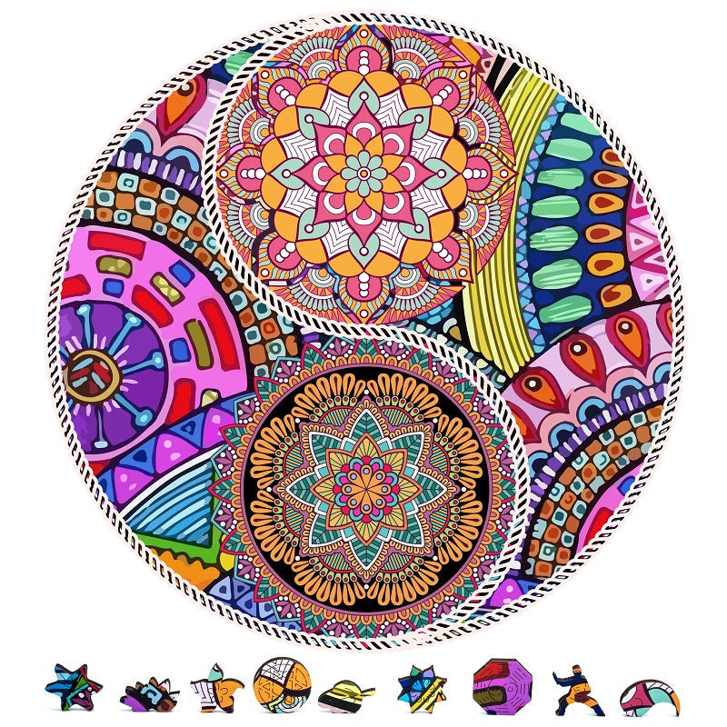 ZenChalet - Yin Yang Flowers Wooden Puzzle 200 Pcs