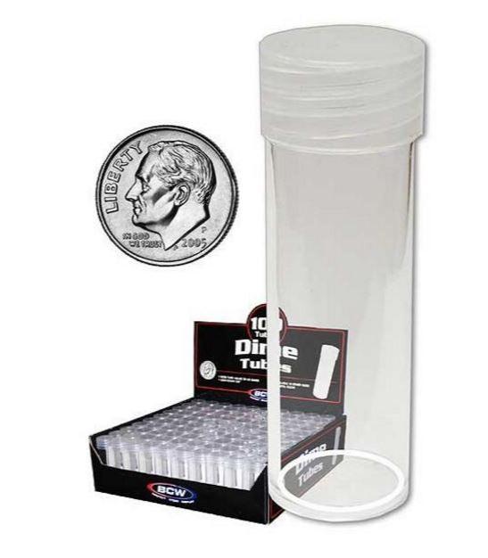 round coin tube dimes