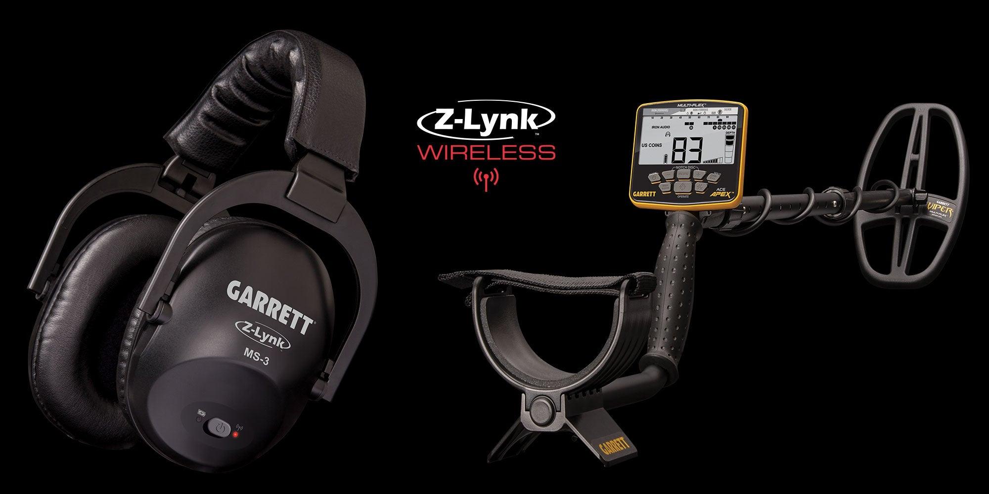 Detector de metales Garrett ACE Apex - Paquete de auriculares inalámbricos Z-Lynk