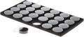 SE Clear Round Display Containers with Snap-On Lids and Black Foam Fillers (Pack of 24)