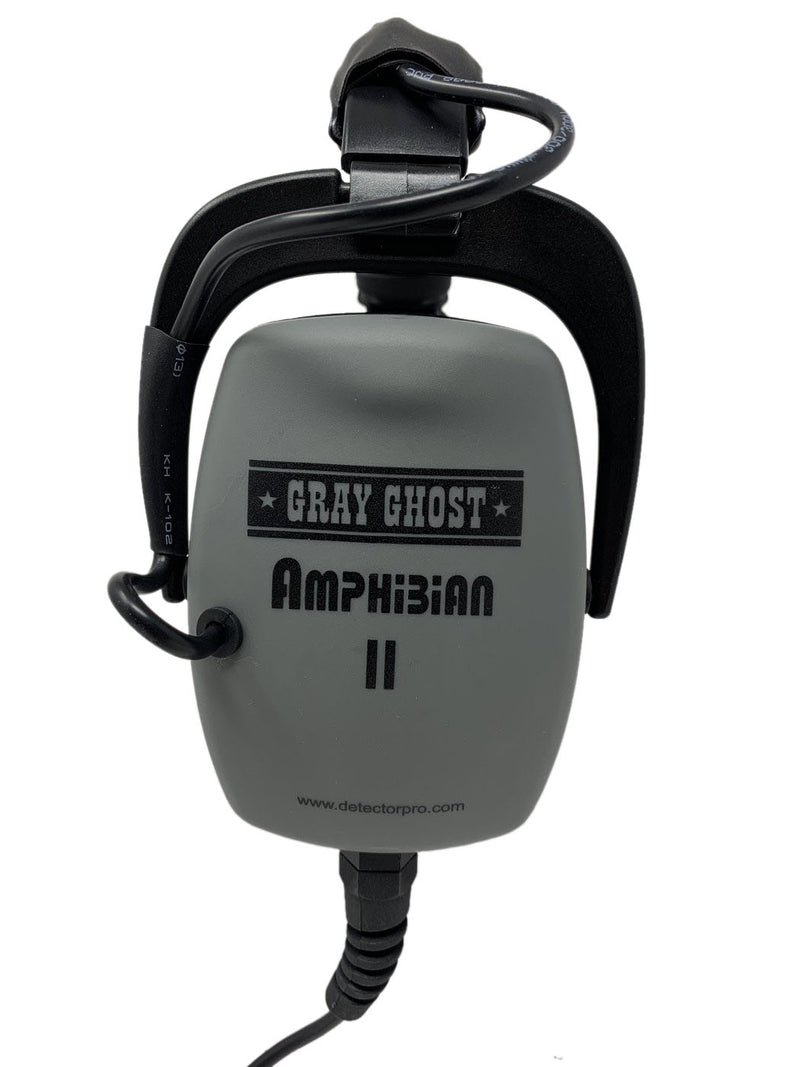 Load image into Gallery viewer, DetectorPro Gray Ghost Amphibian II Headphones for Garrett AT Max Pro Gold ATX Infinium Seahunter
