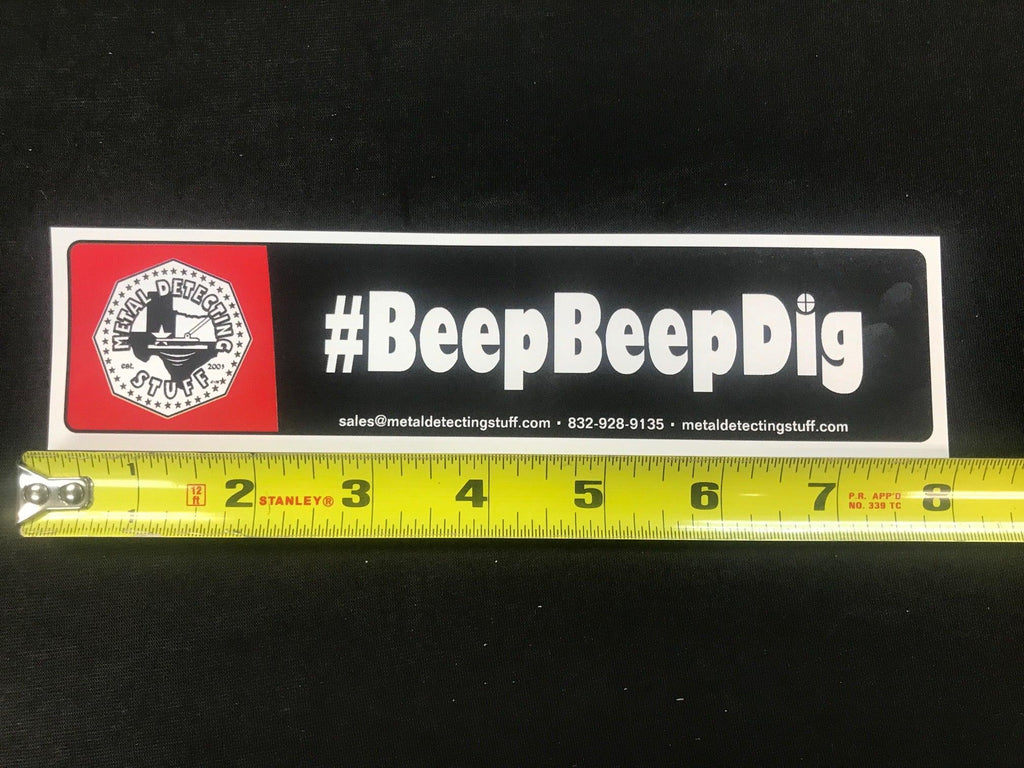 Beep Beep Dig Metal Detecting Stuff Sticker