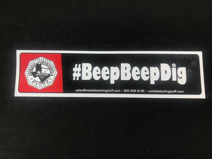 Beep Beep Dig Metal Detecting Stuff Sticker
