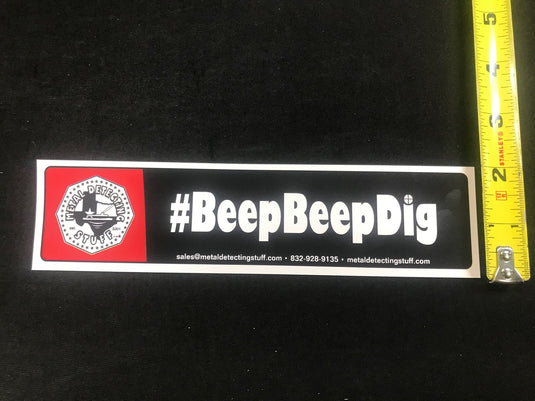 Beep Beep Dig Metal Detecting Stuff Sticker
